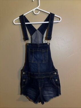 Mudd Dark Blue Denim Short Overalls